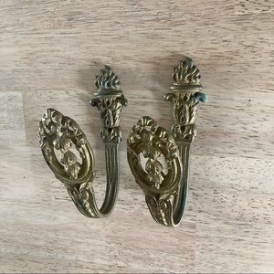 Antique Brass drape pullback